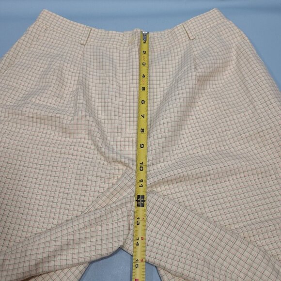 EP Pro 8" Light Yellow Plaid High Waisted Shorts Cullottes Womens Size 10 - Picture 6 of 7